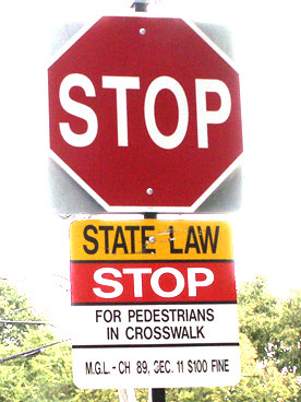 pedestrian fine sign